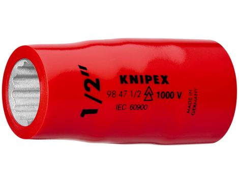 Knipex - Nasadka sześciokątna (podwójny profil sześciokątny), Z gniazdem czworokątnym 1/2" - 98 47 5/8"