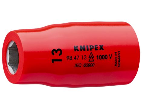 Knipex - Nasadka sześciokątna do śrub z łbem sześciokątnym, Z gniazdem czworokątnym 1/2" - 98 47 13