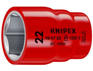 Knipex - Nasadka sześciokątna do śrub z łbem sześciokątnym, Z gniazdem czworokątnym 1/2