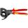 Knipex - Nożyce do kabli, (trójstopniowy mechanizm zapadkowy)  - 95 36 320