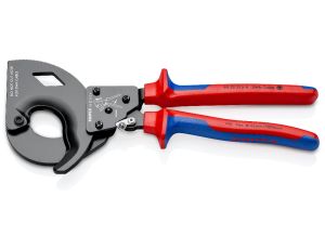 Knipex - Nożyce do kabli, (z mechanizmem zapadkowym) Do kabli zbrojonych drutem stalowym (SWA) - 95 32 315 A