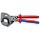 Knipex - Nożyce do kabli, (z mechanizmem zapadkowym) Do kabli zbrojonych drutem stalowym (SWA) - 95 32 315 A