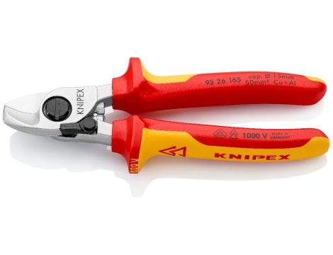 Knipex - Nożyce do kabli, Ze sprężyną rozwierającą  - 95 26 165