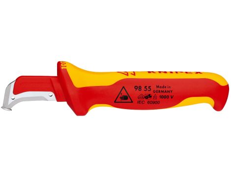 Knipex - Nóż do ściągania izolacji, Ze stopką prowadzącą  - 98 55