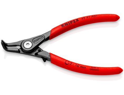 Knipex - Precyzyjne szczypce do pierścieni osadczych, Do montażu pierścieni zewnętrznych na wałach  - 49 41 A01