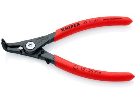Knipex - Precyzyjne szczypce do pierścieni osadczych, Do montażu pierścieni zewnętrznych na wałach  - 49 41 A11