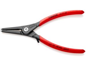 Knipex - Precyzyjne szczypce do pierścieni osadczych, Do montażu pierścieni zewnętrznych na wałach Z wkrętem ustalającym zabezpieczającym przed nadmiernym rozwarciem szczypiec - 49 31 A2