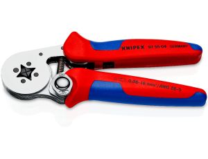 Knipex - Samonastawne szczypce do zagniatania tulejek kablowych, Z ładowaniem bocznym  - 97 55 04