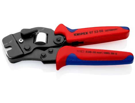 Knipex - Samonastawne szczypce do zagniatania tulejek kablowych, Z ładowaniem od czoła  - 97 53 09