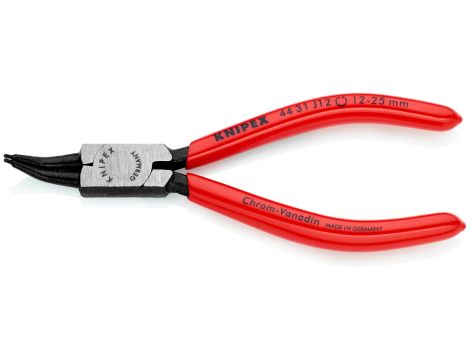 Knipex - Szczypce do pierścieni osadczych sprężynujących, Do montażu pierścieni wewnętrznych w otworach Wygięte pod kątem 45° - 44 31 J12