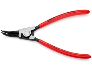 Knipex - Szczypce do pierścieni osadczych sprężynujących, Do montażu pierścieni zewnętrznych na wałach Wygięte pod kątem 45° - 46 31 A22