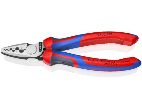 Knipex - Szczypce do zagniatania tulejek kablowych - 97 72 180