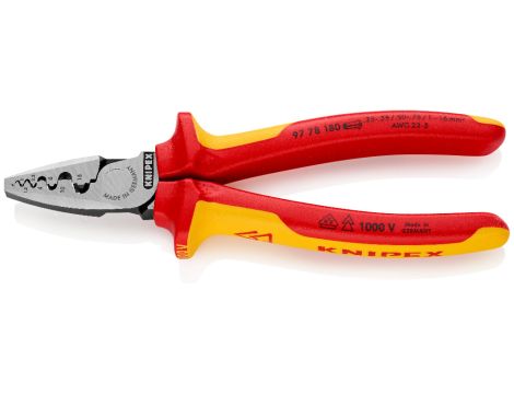 Knipex - Szczypce do zagniatania tulejek kablowych - 97 78 180