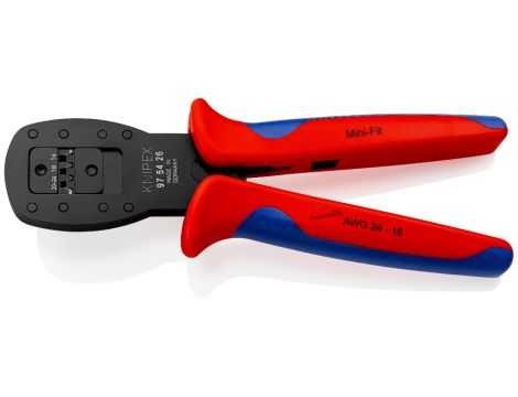 Knipex - Szczypce do zagniatania wtyków miniaturowych, Do zagniatania równoległego Do zagniatania złączy typu Mini-Fit® firmy Molex LLC - 97 54 26