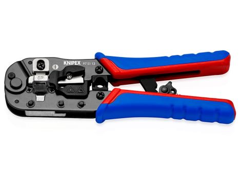 Knipex - Szczypce do zagniatania złączy typu Western RJ45 - 97 51 13