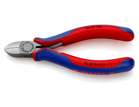 Knipex - Szczypce tnące boczne, Dla elektromechaników  - 76 22 125