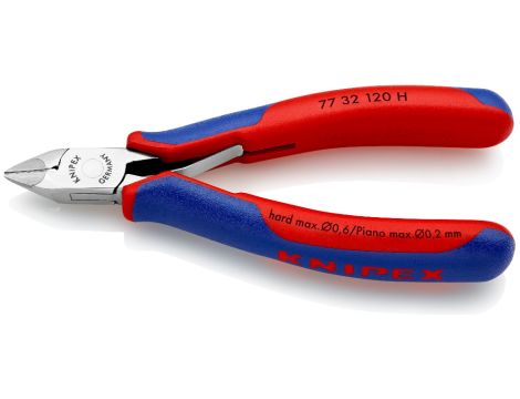 Knipex - Szczypce tnące boczne dla elektroników z ostrzami z węglików spiekanych - 77 32 120 H