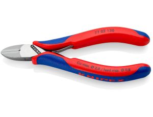 Knipex - Szczypce tnące boczne dla elektroników, Ze złączem wsuwkowym  - 77 02 130