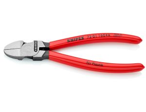 Knipex - Szczypce tnące boczne do tworzywa sztucznego, Główka okrągła  - 72 01 160 KA