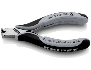Knipex - Szczypce tnące czołowe dla elektroników ESD - 64 02 115 ESD