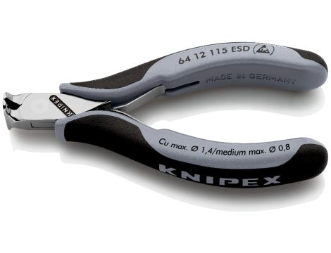 Knipex - Szczypce tnące czołowe dla elektroników ESD - 64 12 115 ESD