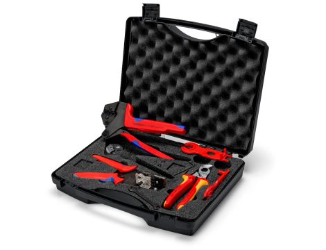 Knipex - Walizka na narzędzia do zastosowań w instalacjach fotowoltaicznych, Do złączy fotowoltaicznych MC4® (Multi-Contact) 7-częściowa - 97 91 04 V02