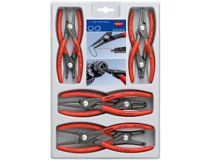 Knipex - Zestaw precyzyjnych szczypiec do pierścieni osadczych, 8 części  - 00 20 04 SB