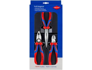 Knipex - Zestaw szczypiec do prac warsztatowych i serwisowych, 1 x 03 02 180, 1 x 26 12 200, 1 x 70 02 160  - 00 20 11