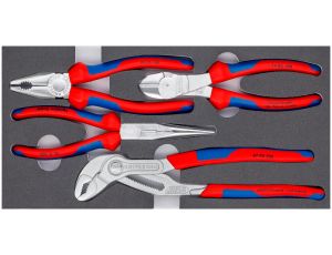Knipex - Zestaw szczypiec, We wkładce piankowej Zestaw 4-częściowy - 00 20 01 V17