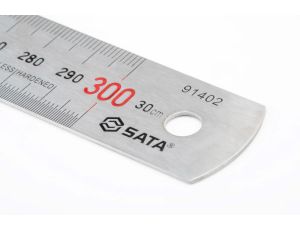 Sata - PRZYMIAR LINIOWY LINIJKA 300MM NIERDZEWNA HARTOWANA /GRAWER - ST91402