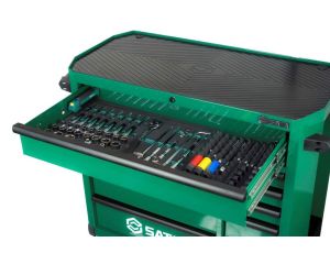 Sata - WÓZEK NARZĘDZIOWY 11 SZUFLAD ST95114G PRO ZIELONY + 503 NARZĘDZIA - ST95114G-PRO_503