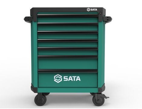 Sata - WÓZEK NARZĘDZIOWY 7 SZUFLAD ST95113G PRO ZIELONY + 299 NARZĘDZI WE WKŁADKACH  - ST09928G