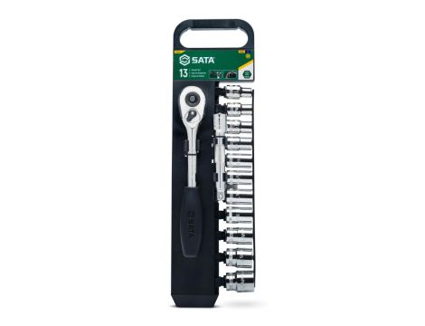 Sata - ZESTAW 13 KLUCZY NASADOWYCH 1/2" NA PANELU - ST09525G