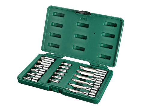 Sata - ZESTAW 18 NASADEK TRZPIENIOWYCH BIT 1/4" SLOTTED, PHILIPS , 1/2" – SPLINE - ST09051SJ