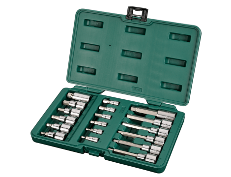 Sata - ZESTAW 18 NASADEK TRZPIENIOWYCH BIT  1/4", 1/2" HEX - ST09053SJ