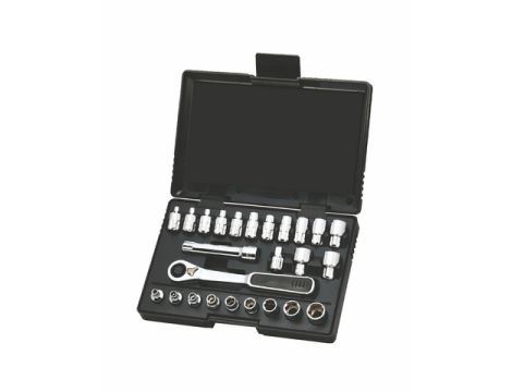 Sata - ZESTAW 25 KLUCZY NASADOWYCH PRZELOTOWYCH PASS-THRU 1/4" M/CAL - ST09131SJ
