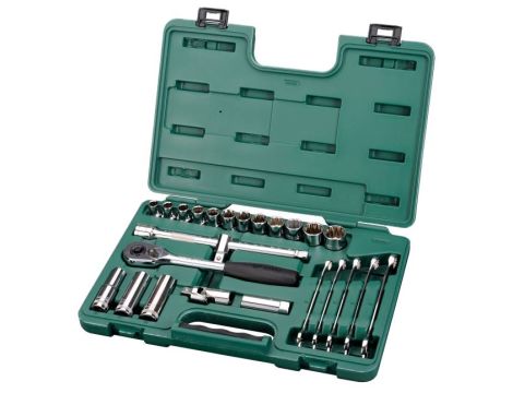 Sata - ZESTAW 25 ELEMENTÓW - KLUCZE NASADOWE 1/2" 6-KĄTNE I 12-KĄTNE - ST09506SJ_XX