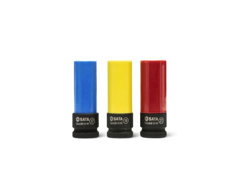 Sata - ZESTAW 3 NASADEK UDAROWYCH DŁUGICH 1/2" DO FELG ALU - 17,19,21 mm - ST09142G
