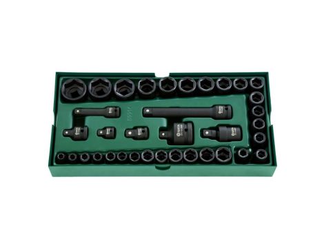 Sata - ZESTAW 36 KLUCZY NASADOWYCH UDAROWYCH 3/8” 1/2" METR. - ST09914SJ