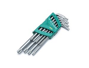 Sata - ZESTAW 9 KLUCZY TRZPIENIOWYCH TORX EXTRA DŁUGICH Z OTWOREM - ST09702