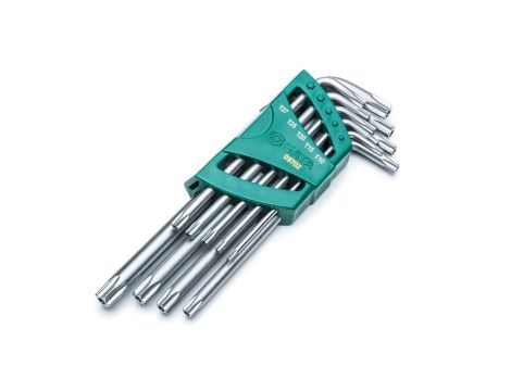 Sata - ZESTAW 9 KLUCZY TRZPIENIOWYCH TORX EXTRA DŁUGICH Z OTWOREM - ST09702