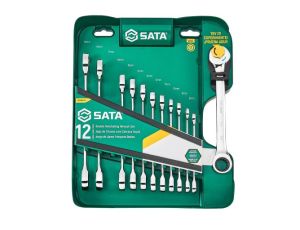 Sata - ZESTAW 12 KLUCZY PŁASKO-OCZKOWYCH Z PODWÓJNĄ GRZECHOTKĄ - ST09066-02