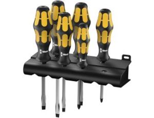 Wera - 932 S/6 Zestaw wkrętaków Kraftform do pobijania + wieszak, 6 części - 05018283001