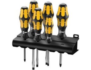 Wera - 932/918/6 Zestaw wkrętaków Kraftform do pobijania + wieszak, 6 części - 05018287001