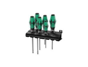 Wera - 334/6 Zestaw wkrętaków Kraftform Lasertip + wieszak, 6 części - 05105650001