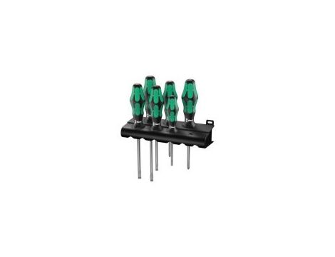 Wera - 334/6 Zestaw wkrętaków Kraftform Lasertip + wieszak, 6 części - 05105650001