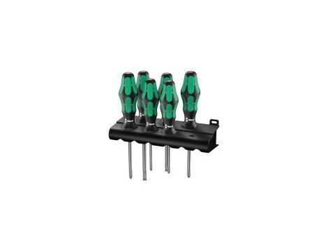 Wera - 334/355/6 Zestaw wkrętaków Kraftform Lasertip + wieszak, 6 części - 05105656001