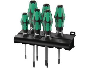 Wera - 367/6 TORX® Zestaw wkrętaków Kraftform + wieszak, 6 części - 05028062001