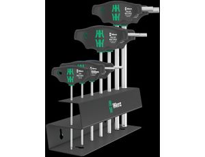 Wera - Zestaw wkrętaków do śrub z profilem Hex-Plus 454/7 HF Set 2 z rękojeścią poprzeczną i funkcją przytrzymywania, 7 części - 05023453001