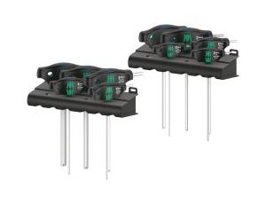 Wera - Zestaw wkrętaków 454/10 HF Set Imperial 1 Wkrętaki z rękojeścią poprzeczną Hex-Plus, z funkcją przytrzymywania, calowe, 10 części - 05023451001